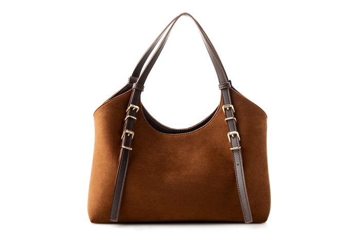 Vince Camuto Bolso Cremona Suede Brown de Polipiel Marrón